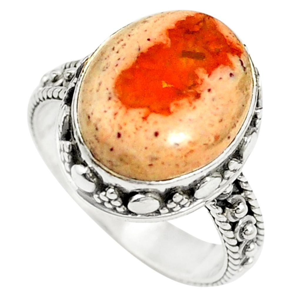 925 silver natural multi color mexican fire opal ring jewelry size 8 m36140