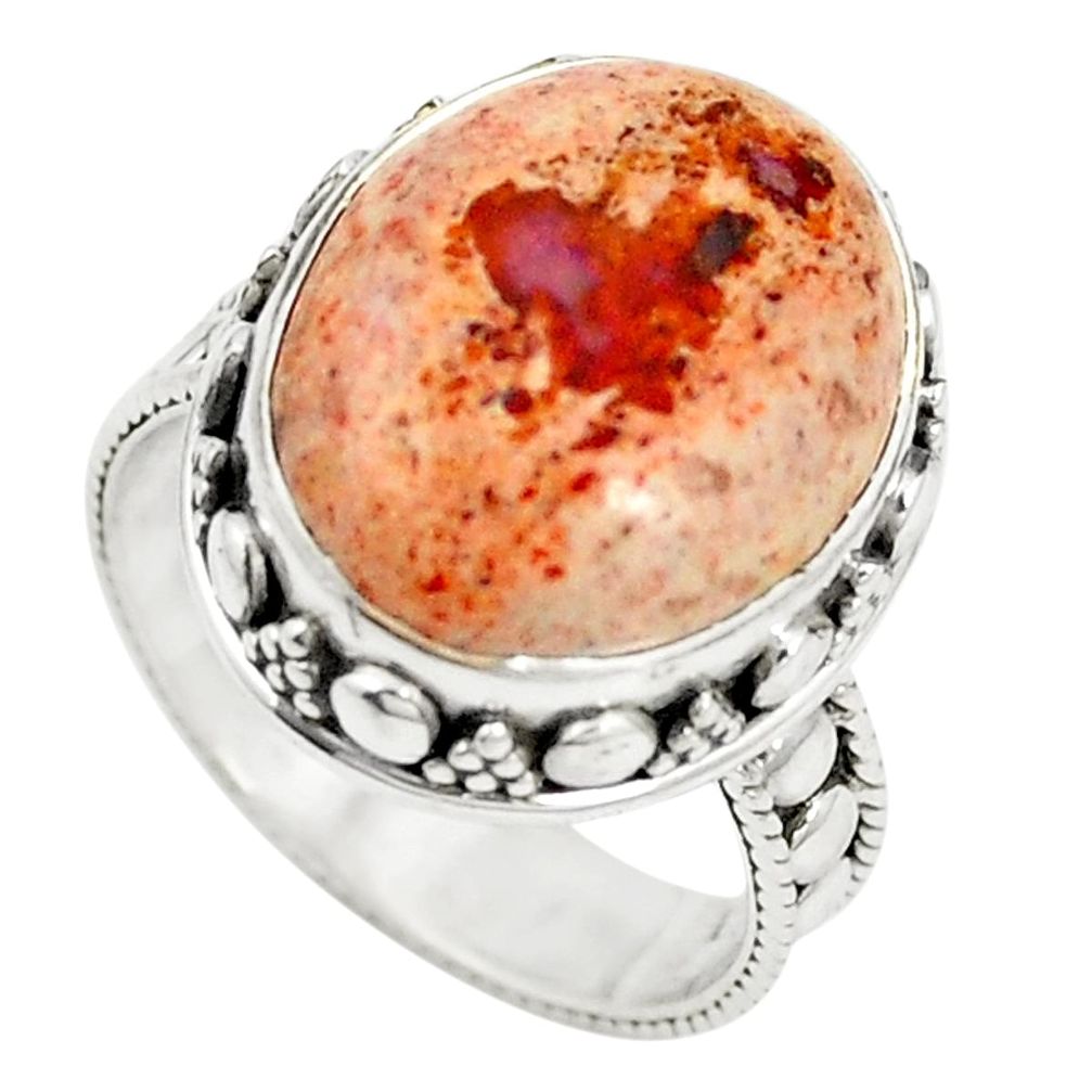 Natural multi color mexican fire opal 925 sterling silver ring size 7 m36171