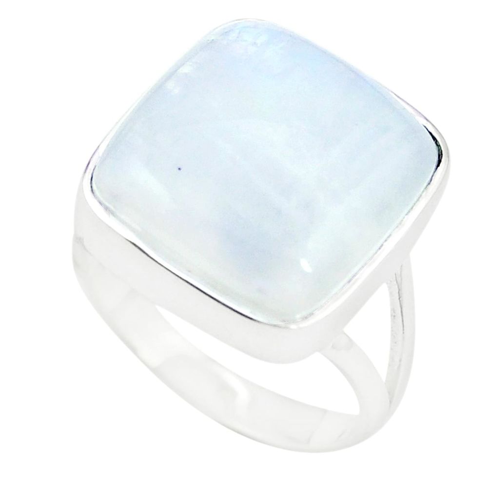 Natural rainbow moonstone 925 sterling silver ring jewelry size 8.5 m37407