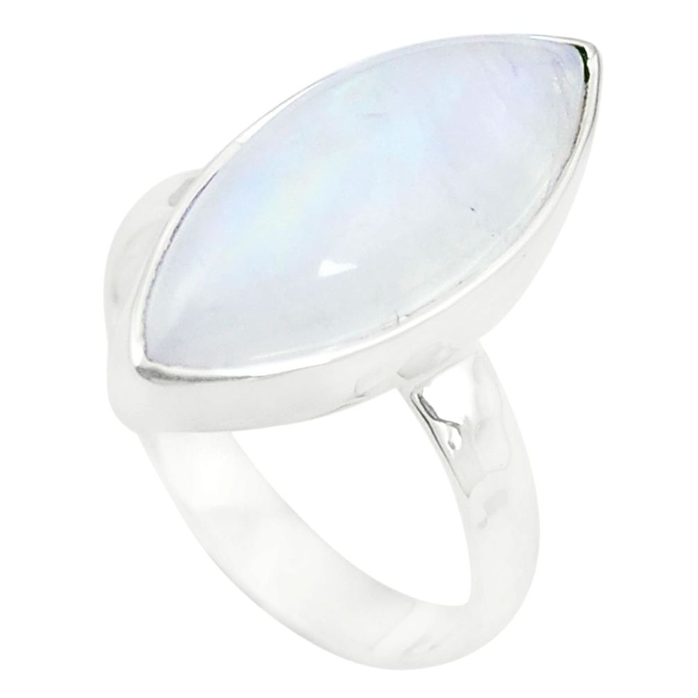 925 sterling silver natural rainbow moonstone ring jewelry size 7 m37416