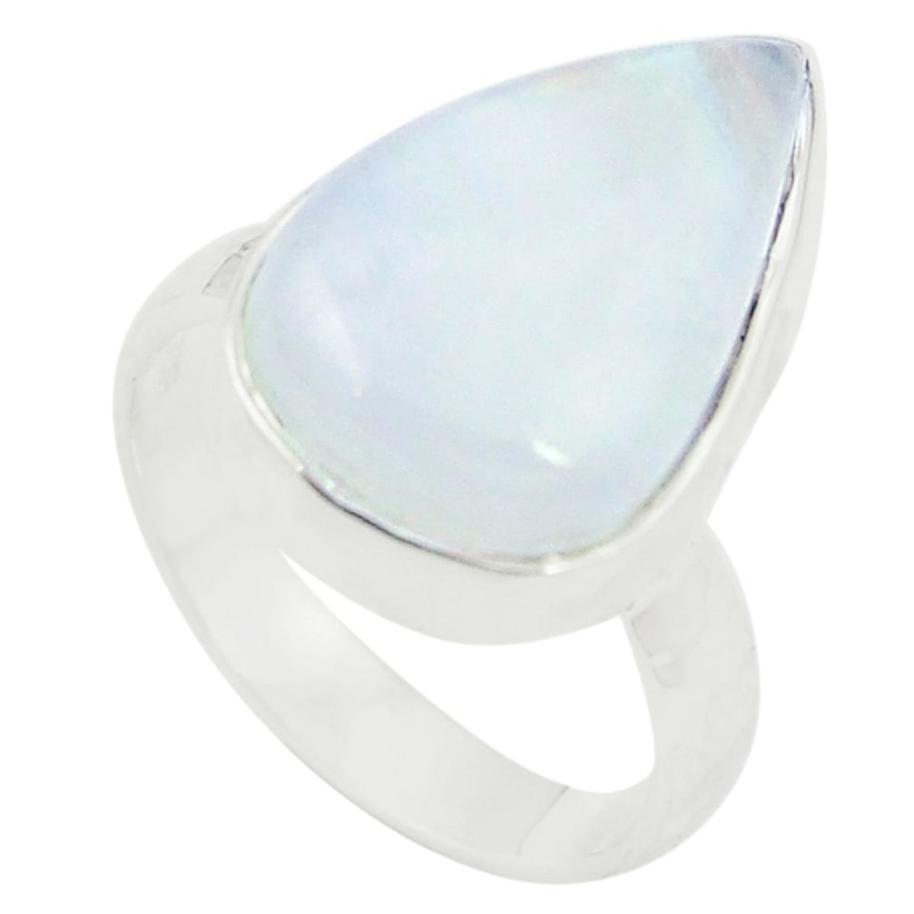 925 sterling silver natural rainbow moonstone ring jewelry size 6.5 m37730