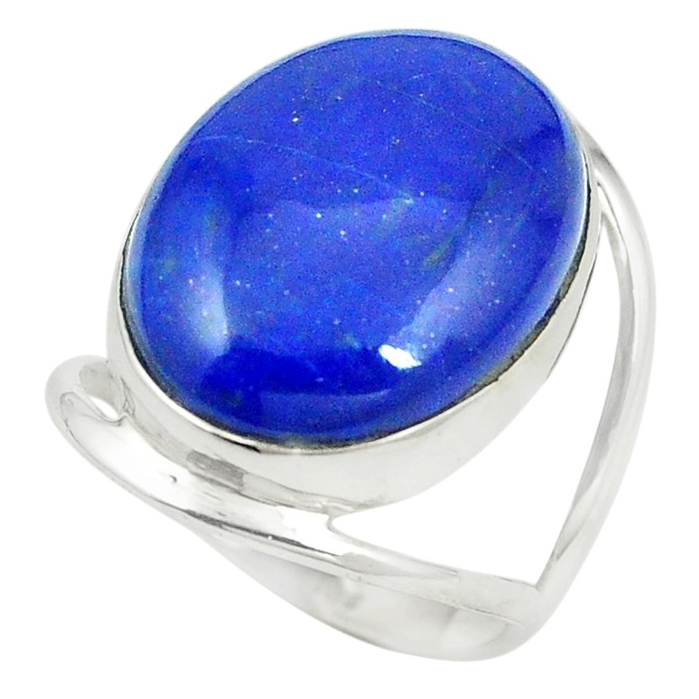 Natural blue lapis lazuli 925 sterling silver ring jewelry size 7 m38145