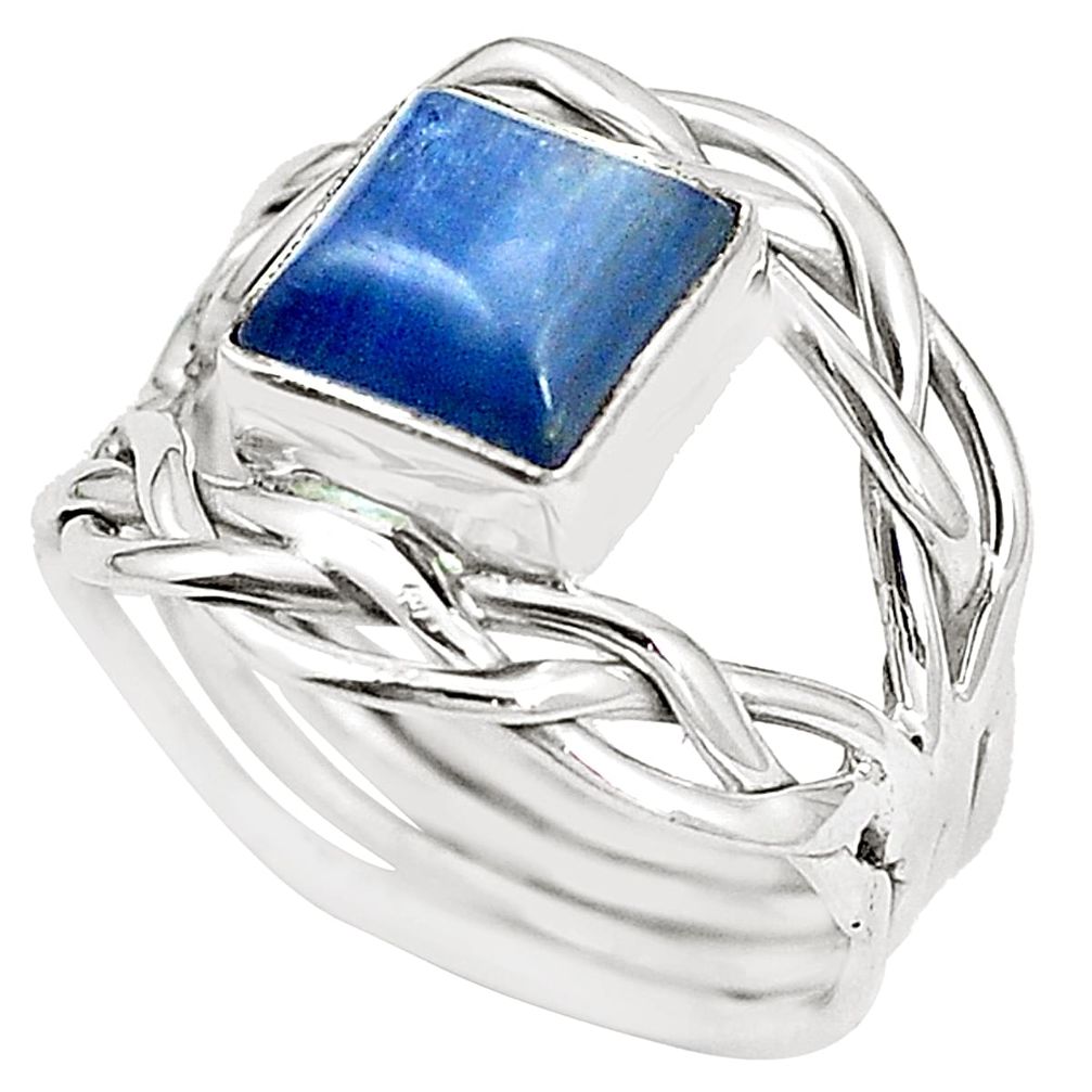 925 sterling silver natural blue kyanite ring jewelry size 7 m39631