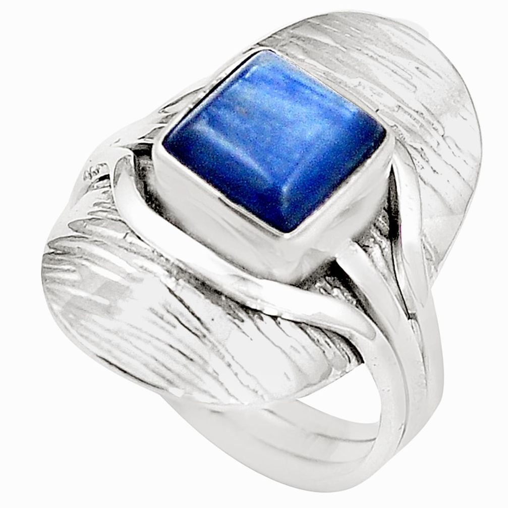 Natural blue kyanite 925 sterling silver ring jewelry size 8 m39661