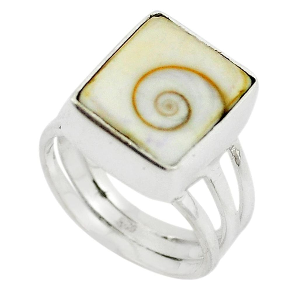 925 sterling silver natural white shiva eye ring jewelry size 6.5 m5308