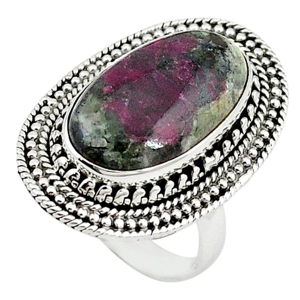 Natural pink eudialyte 925 sterling silver ring jewelry size 7 m6141
