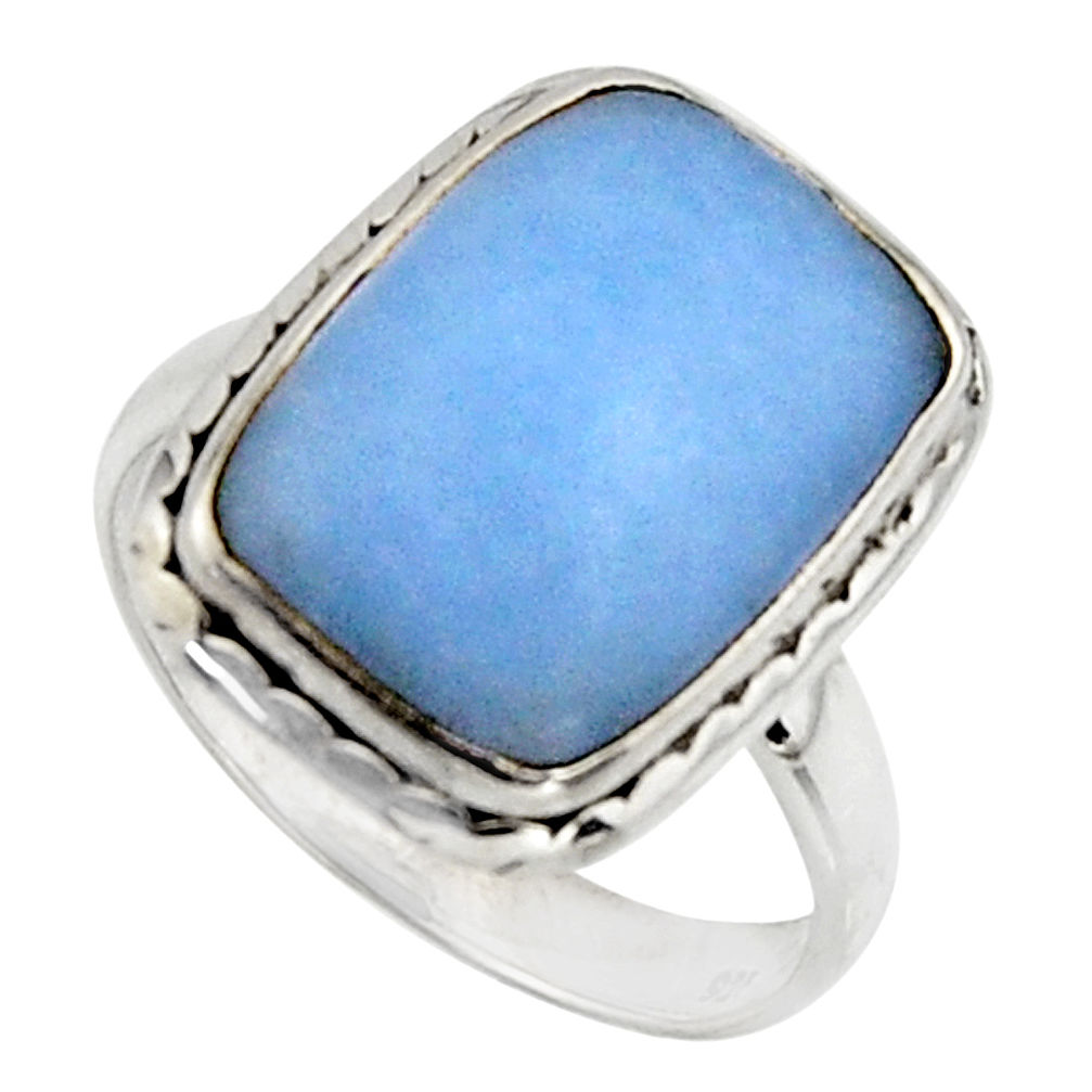 925 silver 9.04cts natural blue owyhee opal solitaire ring jewelry size 8 r11551