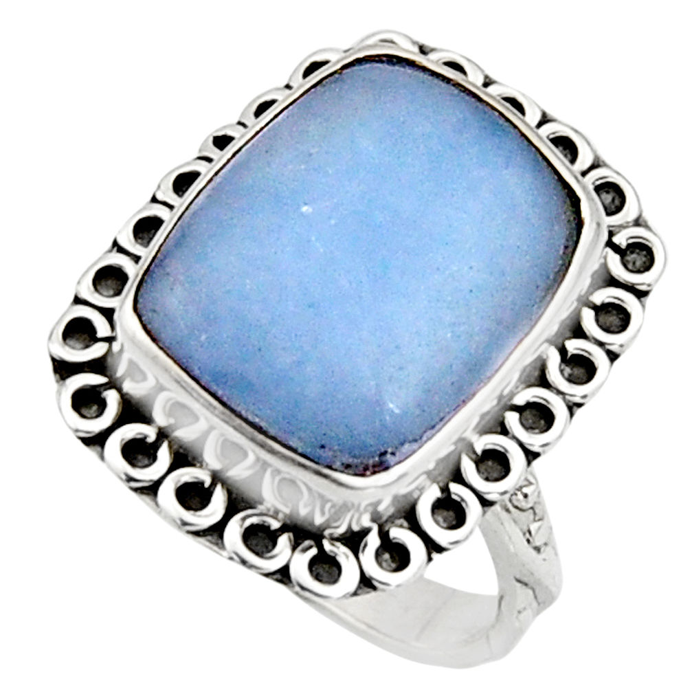925 silver 9.99cts natural blue owyhee opal solitaire ring size 7.5 r11560