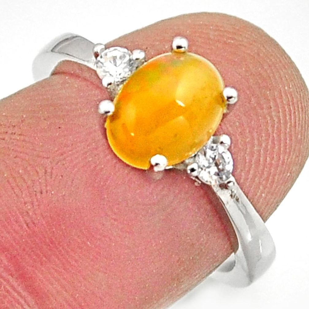 2.89cts natural ethiopian opal 925 silver ring size 6 r15542