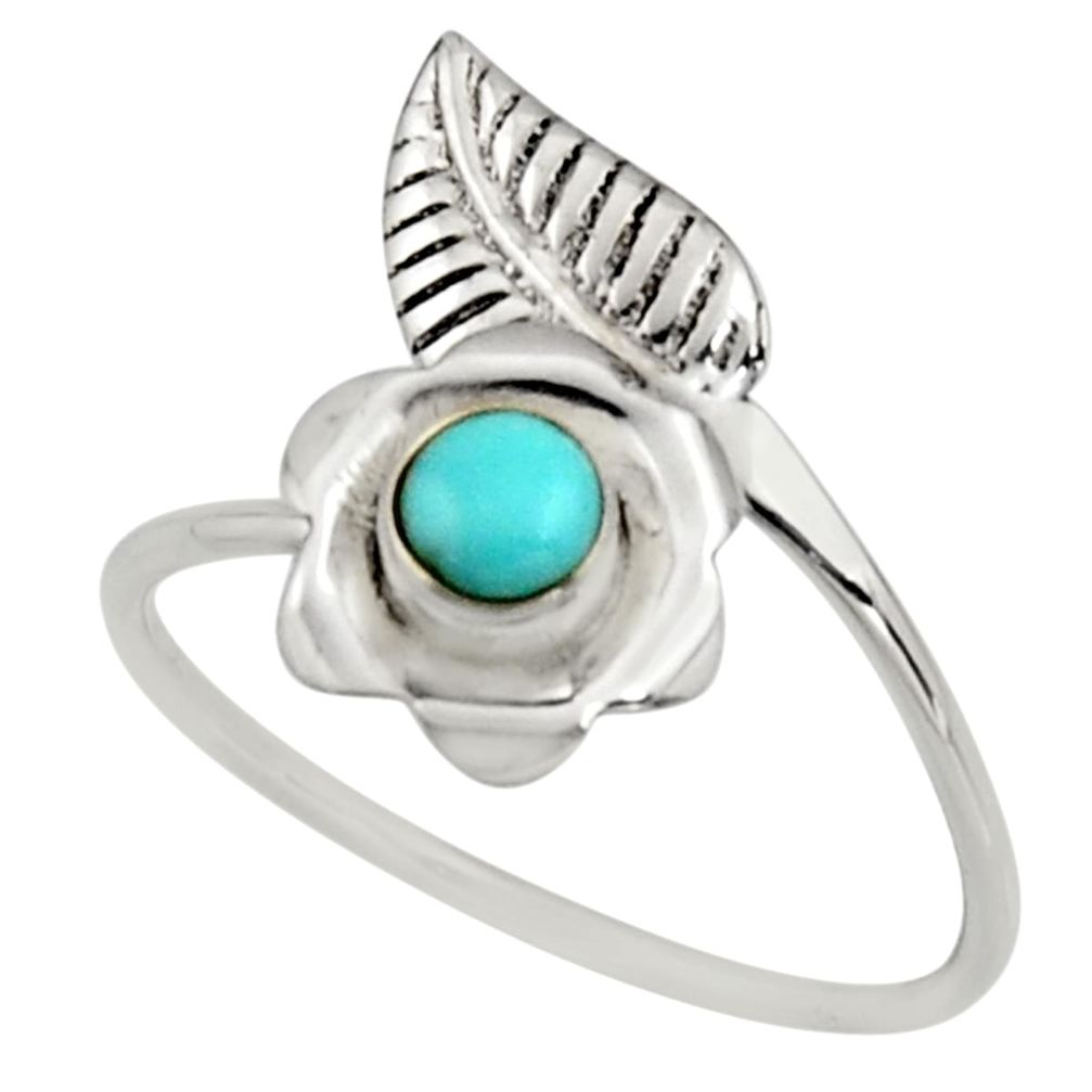 Arizona mohave turquoise 925 silver solitaire adjustable ring size 9.5 r16134