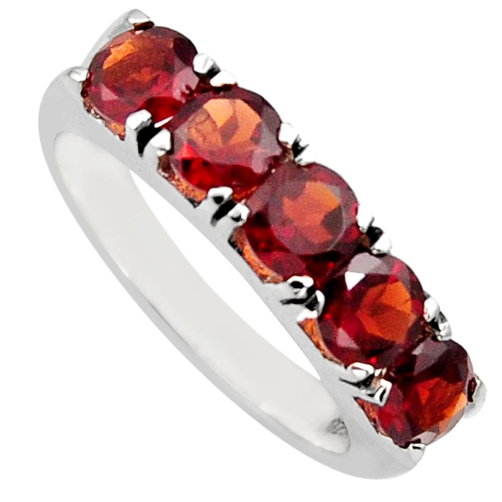 4.21cts natural red garnet 925 sterling silver ring jewelry size 6.5 r6711