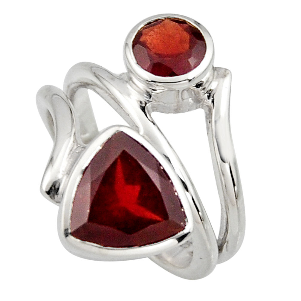 6.60cts natural red garnet 925 sterling silver ring jewelry size 5.5 r6831