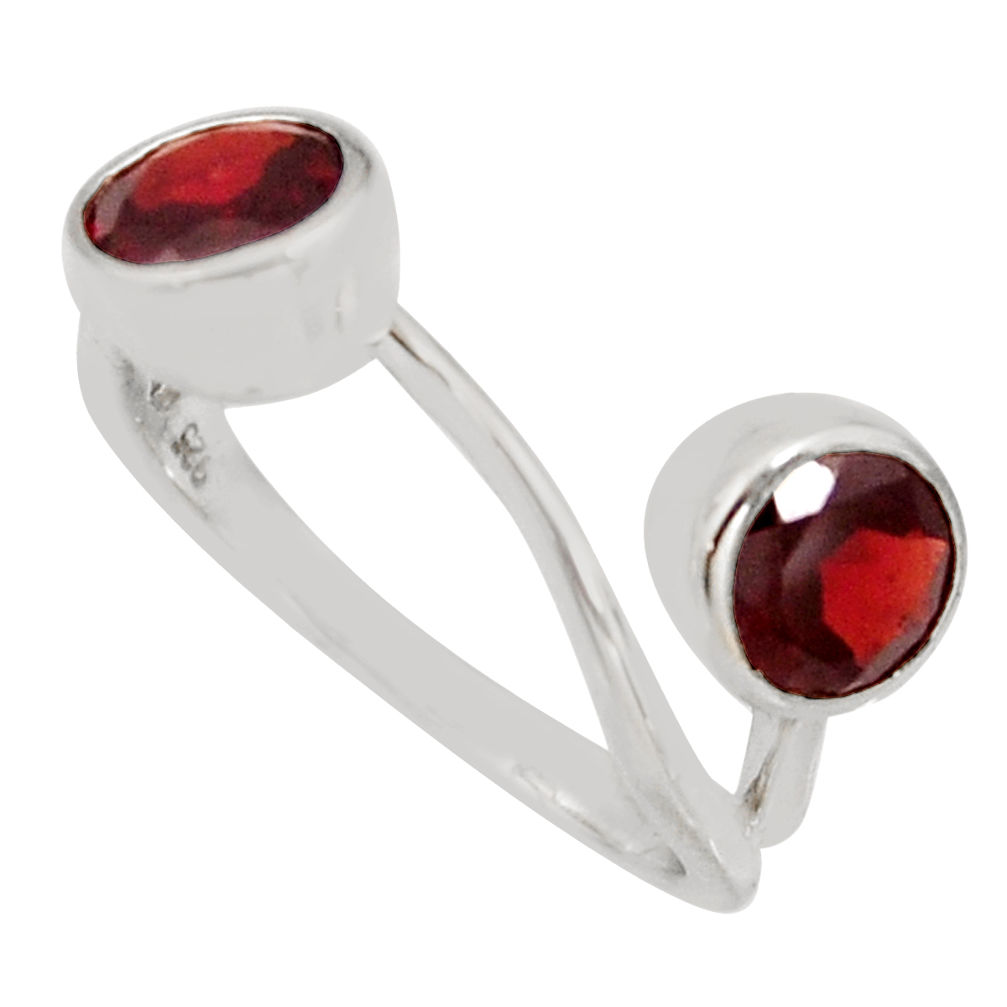 2.61cts natural red garnet 925 sterling silver ring jewelry size 6 r6929