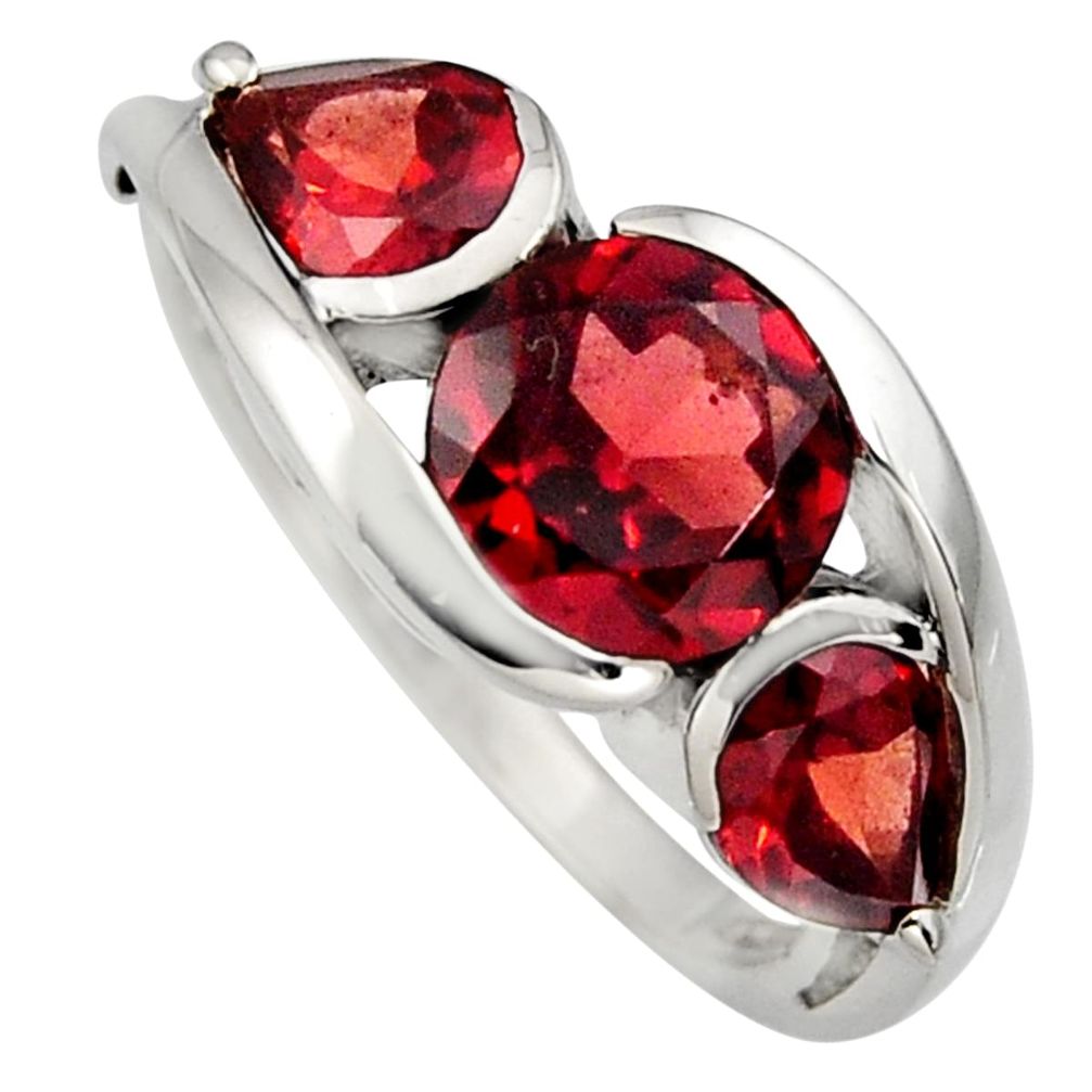 7.33cts natural red garnet 925 sterling silver ring jewelry size 5.5 r6997