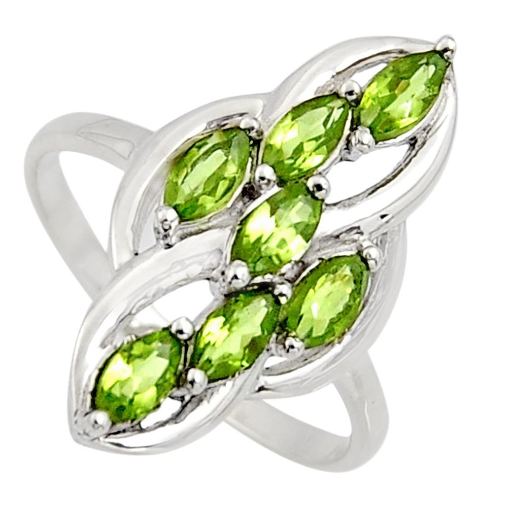 925 sterling silver 2.77cts natural green amethyst ring jewelry size 8 r7427