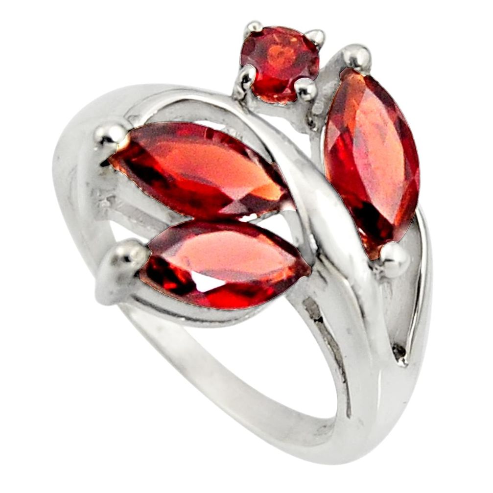 5.63cts natural red garnet 925 sterling silver ring jewelry size 6 r7533