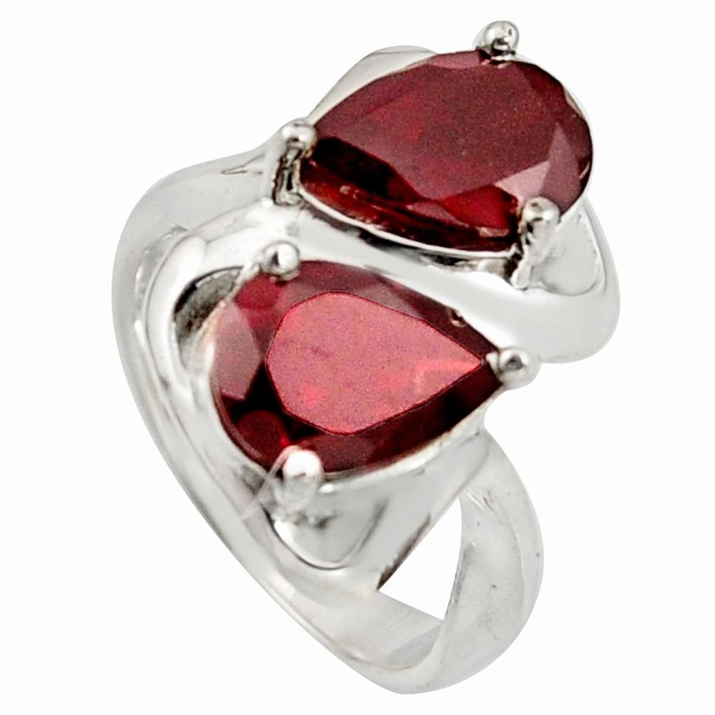 5.68cts natural red garnet 925 sterling silver ring jewelry size 9 r7726