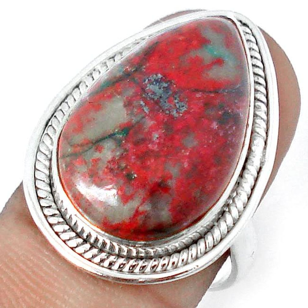 AAA RICH SONORA SUNRISE (CUPRITE CHRYSOCOLLA) 925 SILVER RING SIZE 9 G82390