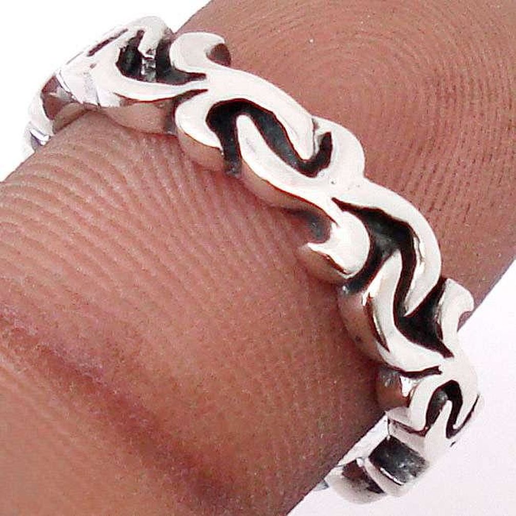 CHARMING FILIGREE SWIRLS ALL AROUND BAND 925 SILVER RING (THAILAND) SIZE 7 H9505