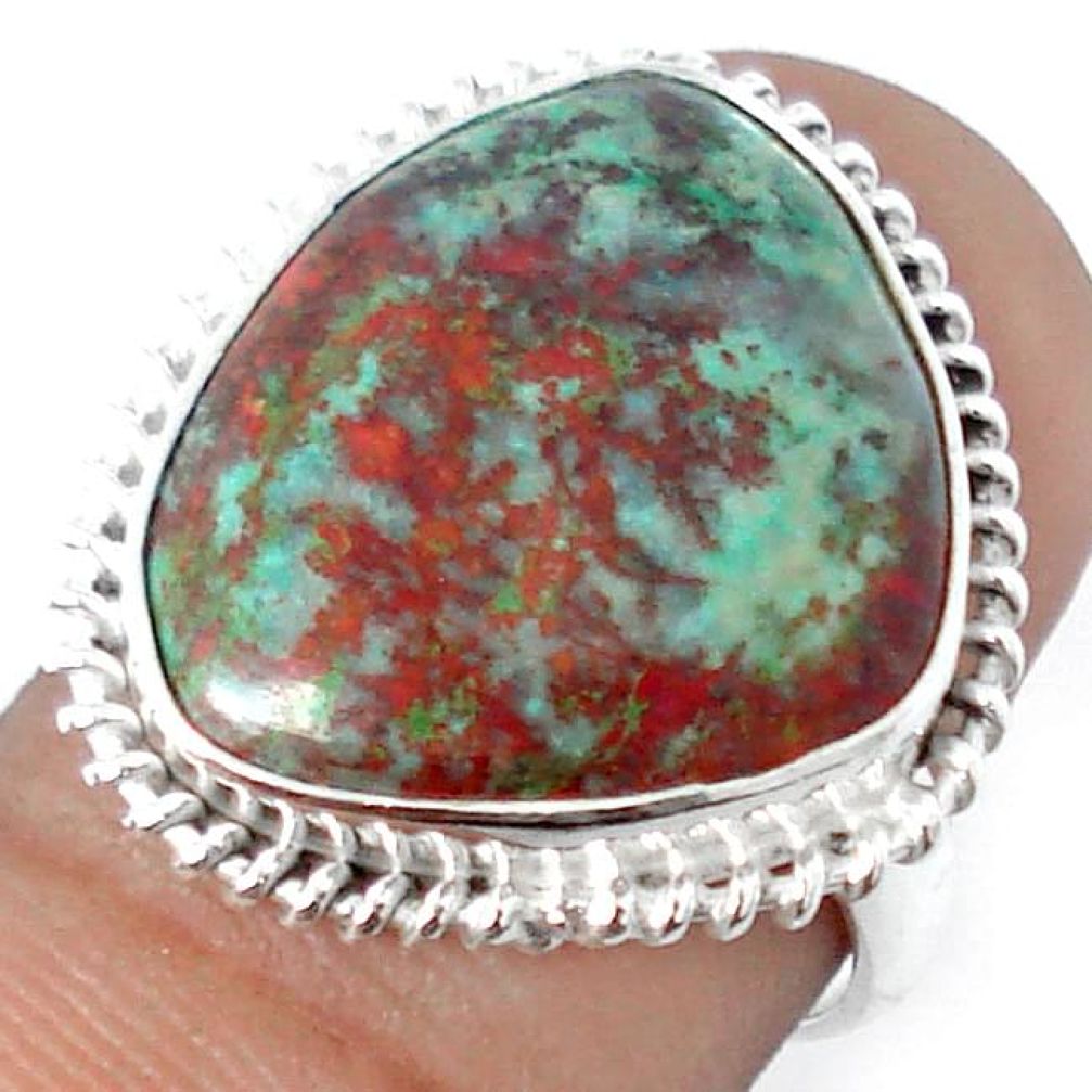 CLASSIC PINK SONORA SUNRISE (CUPRITE CHRYSOCOLLA) 925 SILVER RING SIZE 7 G82384