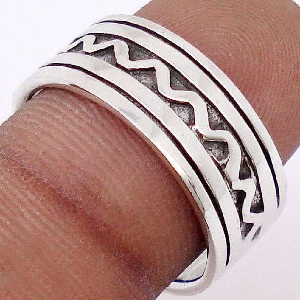 6.61gms EXCELLENT CELTIC BAND RING 925 STERLING SILVER JEWELRY SIZE 7.5 H9518