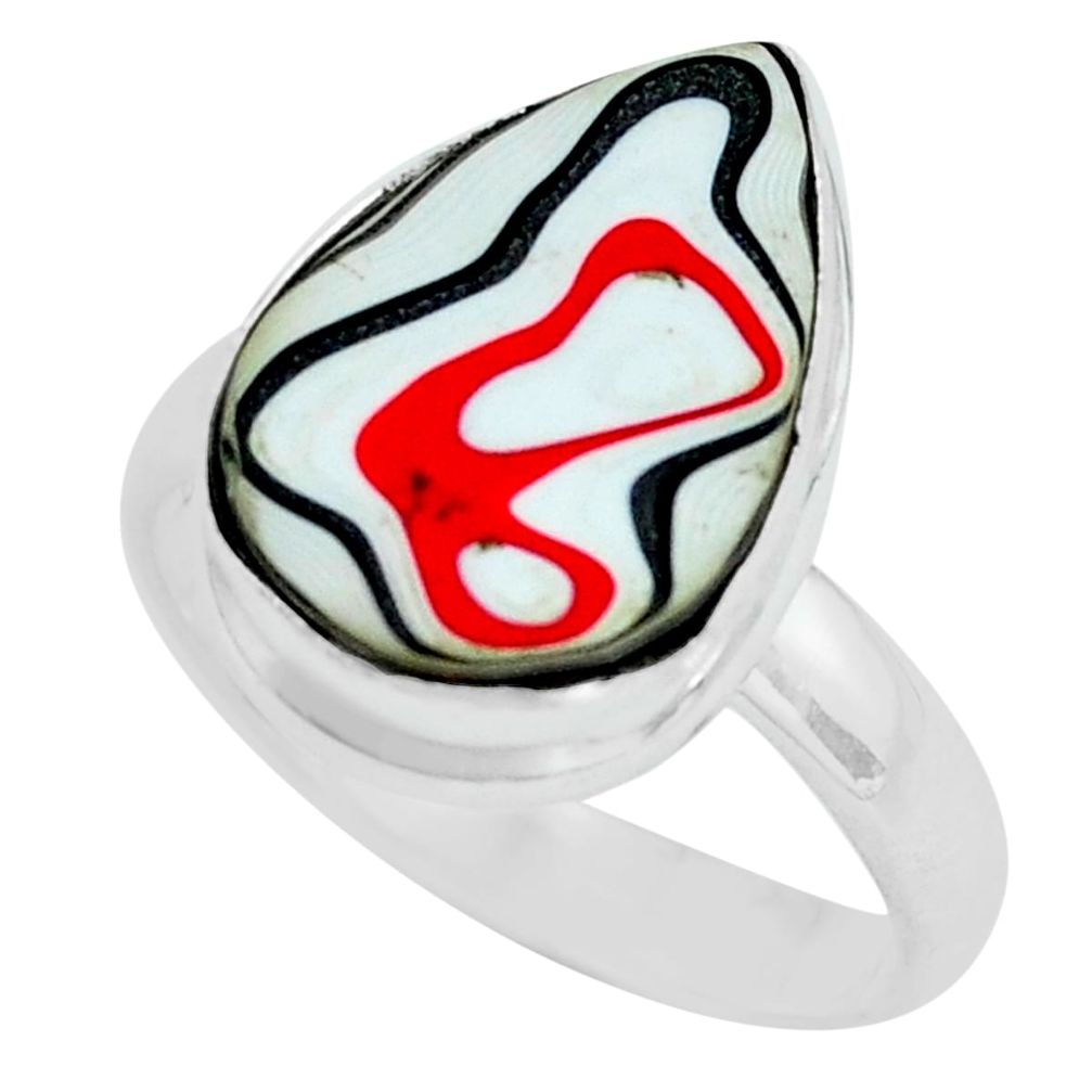 7.50cts fordite detroit agate 925 silver solitaire ring jewelry size 8.5 p69190