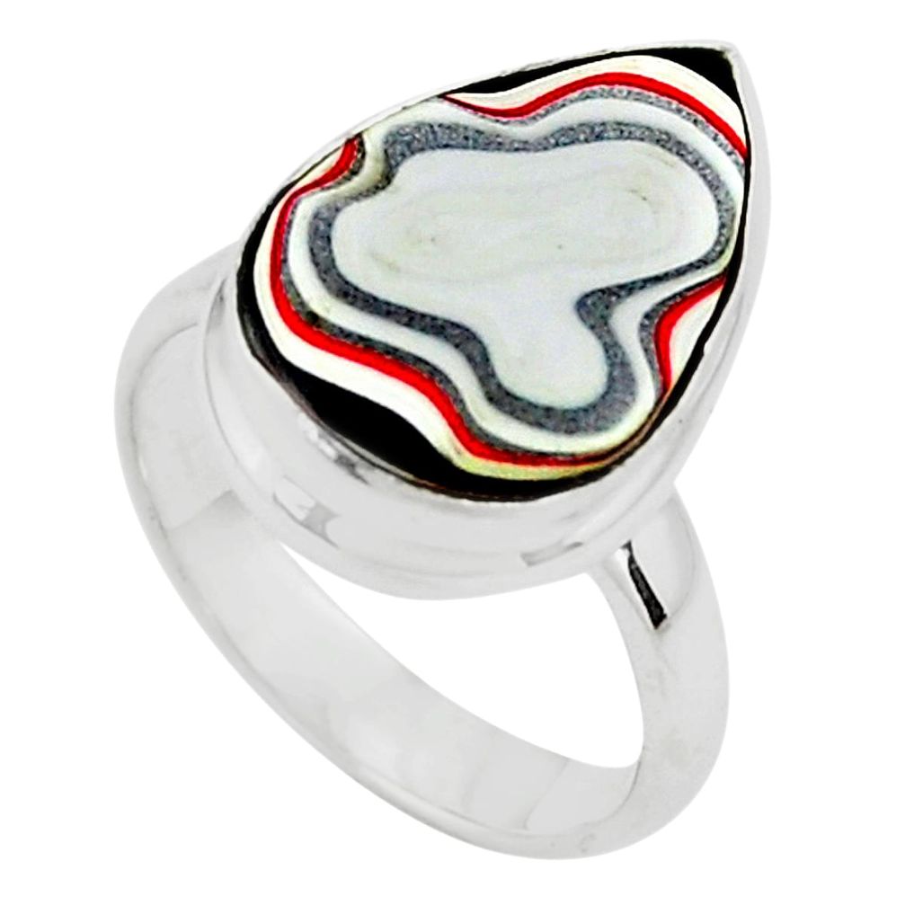 8.24cts fordite detroit agate 925 silver solitaire ring jewelry size 6 p79037