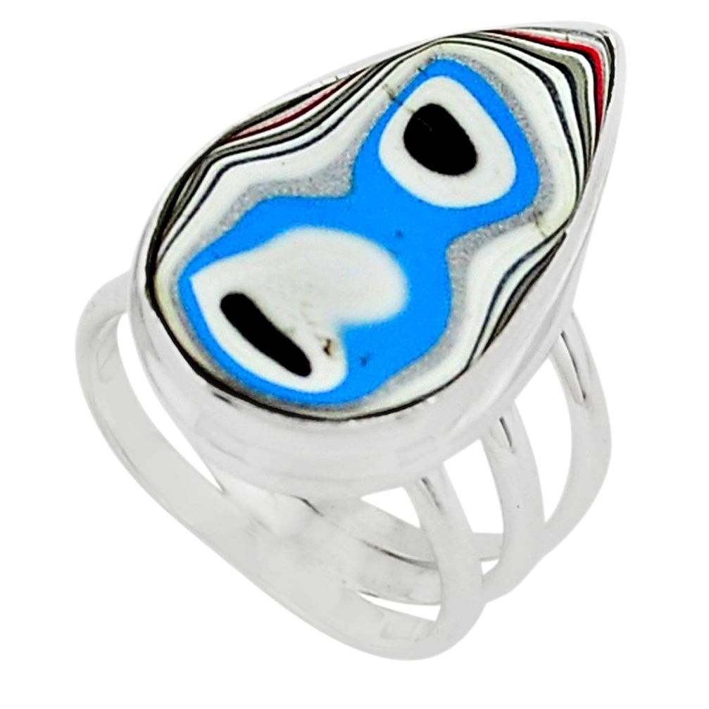 10.31cts fordite detroit agate 925 silver solitaire ring jewelry size 5 p79038
