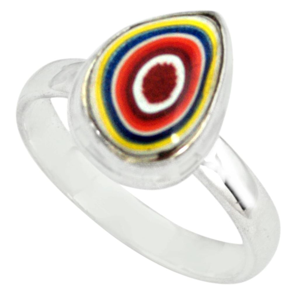 4.84cts fordite detroit agate 925 silver solitaire ring jewelry size 8.5 p79262