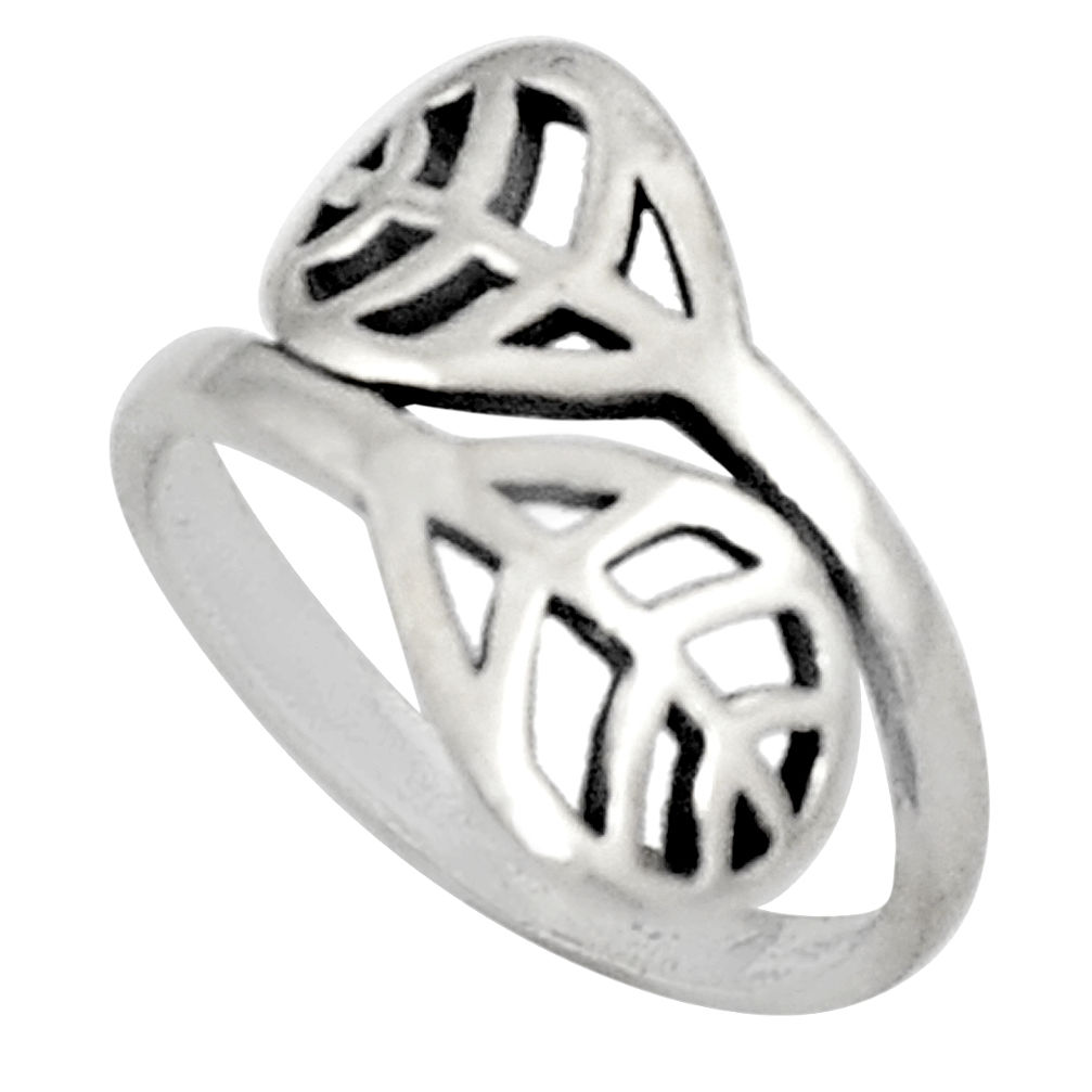 3.69gms indonesian bali style solid 925 silver adjustable ring size 8.5 c5226