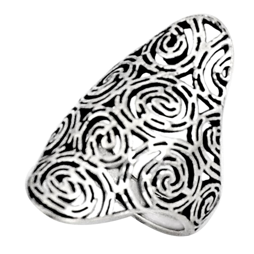 6.26gms indonesian bali style solid 925 sterling silver ring size 6 c5235