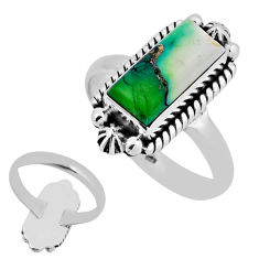 925 silver 3.12cts back closed peacock dahlia baguette ring size 9.5 n36216