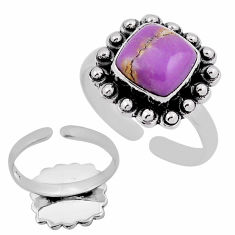 925 silver 4.82cts back closed phosphosiderite adjustable ring size 7.5 n38737
