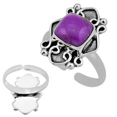925 silver 5.12cts back closed phosphosiderite adjustable ring size 7 n38706