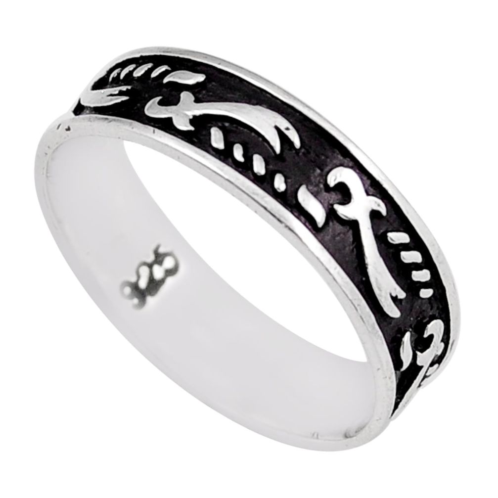 925 silver 2.67gms band indonesian bali style solid ring jewelry size 9.5 y38019