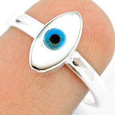 925 silver 2.60cts blue evil eye talismans marquise ring jewelry size 7 u26383