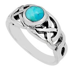 925 silver 3.65gms enamel green arizona mohave turquoise ring size 5.5 c28645