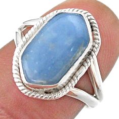 925 silver 4.91cts hexagon natural owyhee opal solitaire ring size 6.5 t48615