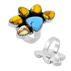 925 silver 16.34cts honey dahlia arizona mohave turquoise ring size 8.5 n56785