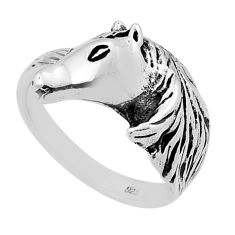 925 silver 3.59gms indonesian bali style solid fancy horse ring size 5.5 n50191