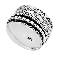 925 silver 8.03gms indonesian bali style solid spinner band ring size 7 n26045