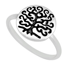 925 silver 3.08gms indonesian bali style solid tree of life ring size 6.5 y83235