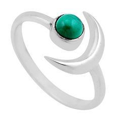 925 silver 0.67cts moon malachite (pilot's stone) adjustable ring size 9 n45873