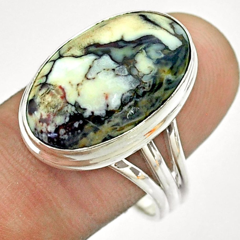 925 silver 13.77cts natural bronze wild horse magnesite ring size 10 t54299