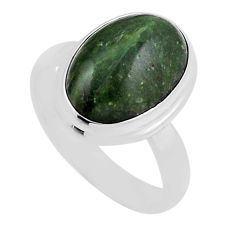 925 silver 5.99cts natural green swiss imperial opal oval ring size 6.5 n26018