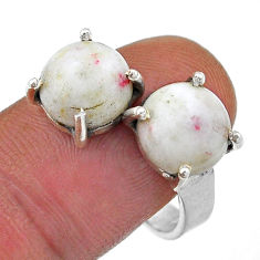 925 silver 8.32cts natural red cinnabar spanish adjustable ring size 8 n46645