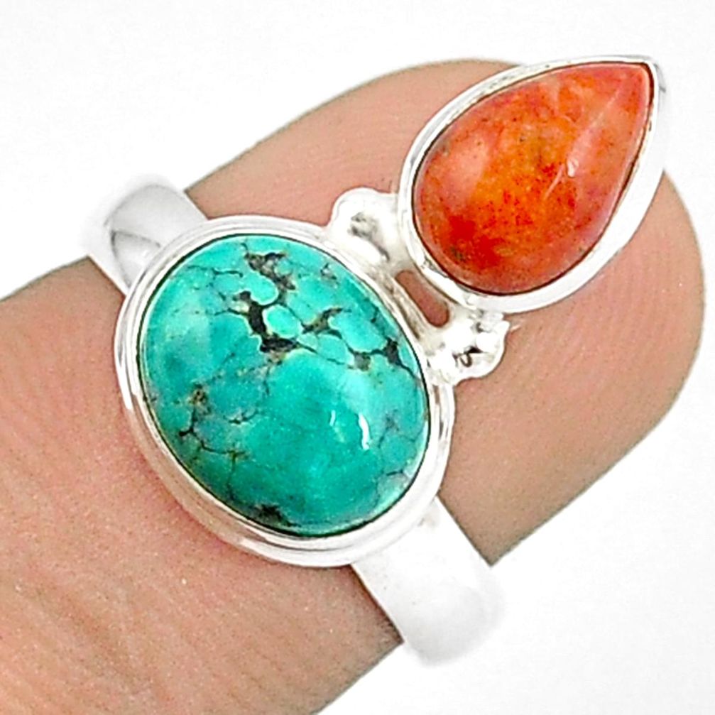 oise tibetan mojave turquoise ring size 6 u27407