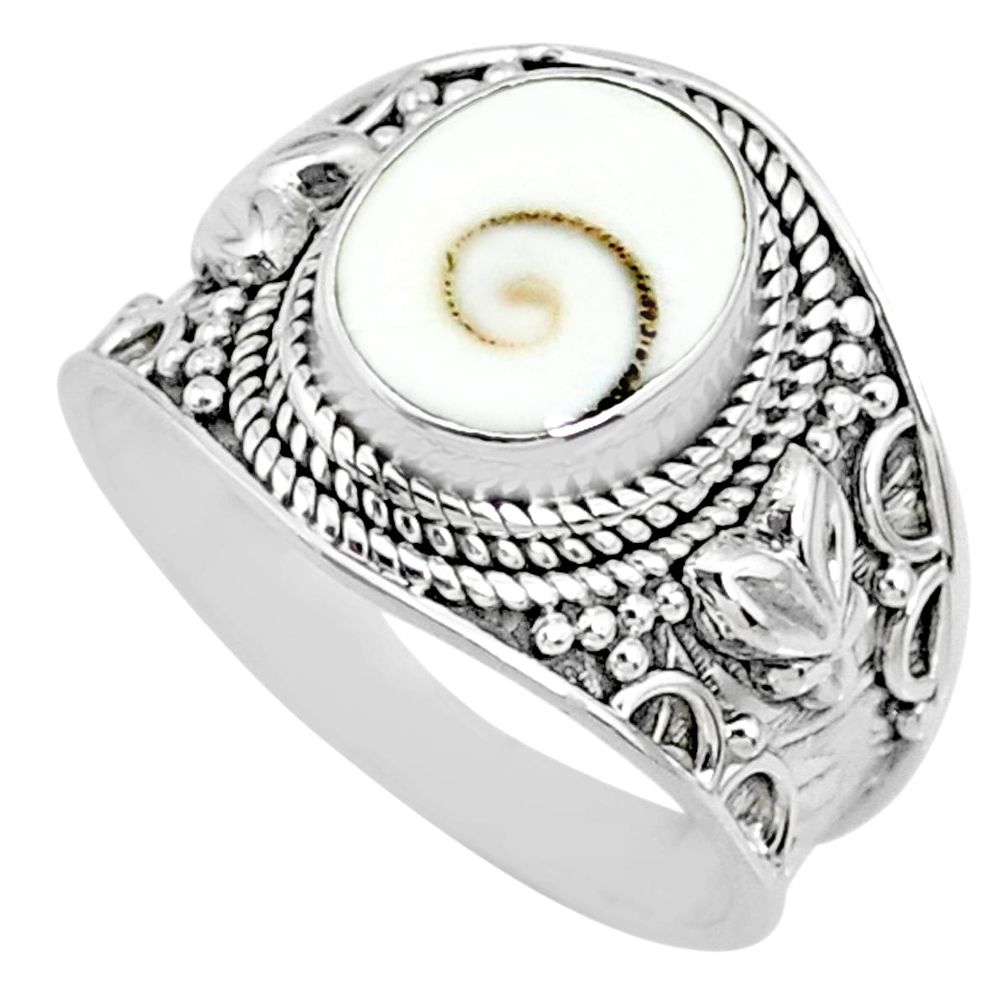 925 silver 4.51cts natural white shiva eye oval solitaire ring size 8.5 r74732
