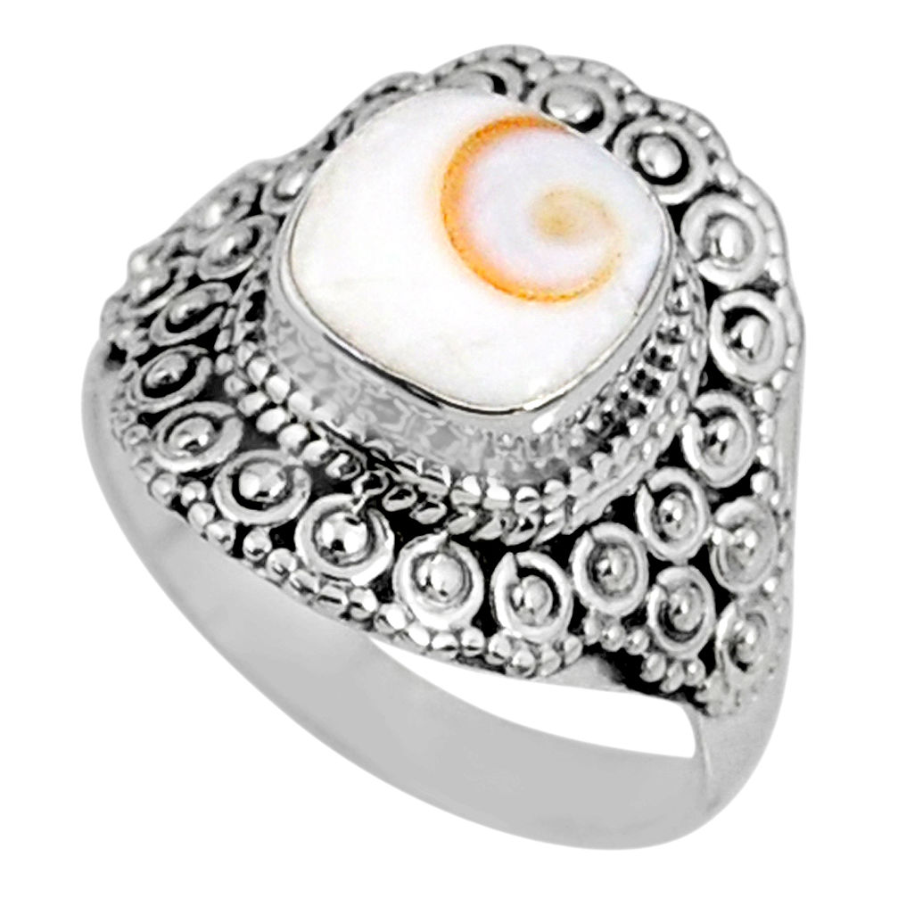 925 silver 3.42cts natural white shiva eye solitaire ring jewelry size 7 r61050