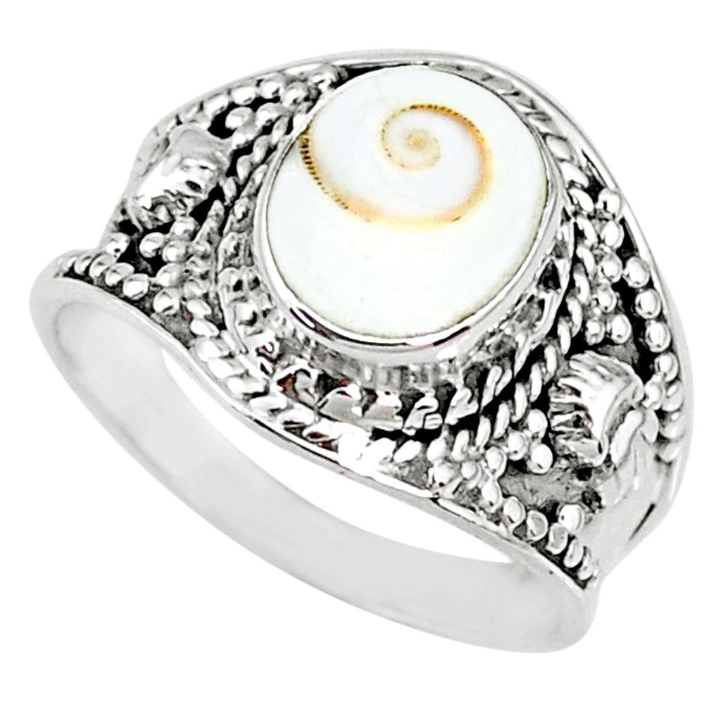 925 silver 4.29cts natural white shiva eye solitaire handmade ring size 8 r74719